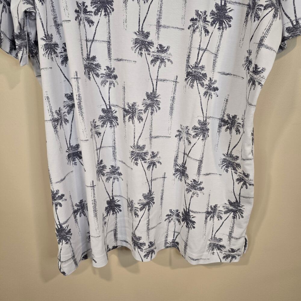 Men's Travis Mathew White & Gray Palm Tree Golf Polo | Size XXL - Picture 7 of 10